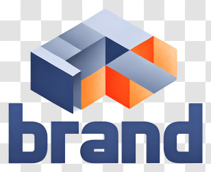 Brand - Modern 3D Geometric Brand Logo Transparent PNG