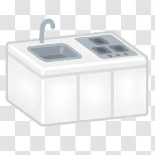 Clipart - Kitchen Sink With Countertop Transparent PNG