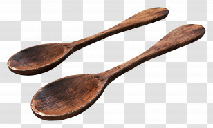 Wooden Spoon - Pair Of Wooden Spoons Transparent PNG