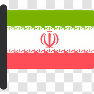Iran Flag - Flag Of Iran With National Symbol Transparent PNG