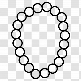 Pearl Necklace - Simple Beaded Necklace Transparent PNG