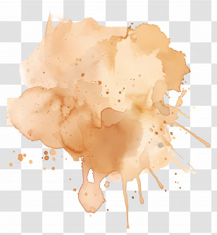 Beige Watercolor Stain - Brown Paint Splash As Artistic Graphic Element Transparent PNG