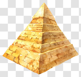 Egypt Pyramid - Golden Pyramid Resembling Egyptian Architecture Transparent PNG