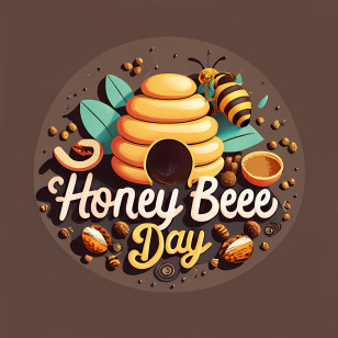 World Honey Bee Day - Honey Bee Day Celebration Logo Transparent PNG