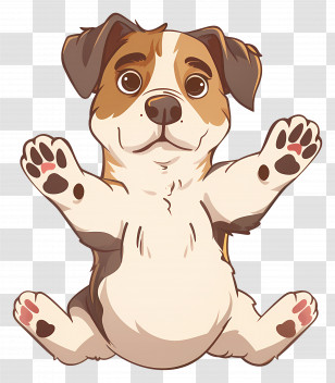 Shrug - Cute Cartoon Dog Transparent PNG