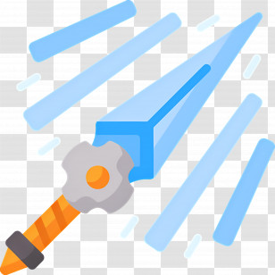 Dagger - Blue Sword With Handle Transparent PNG