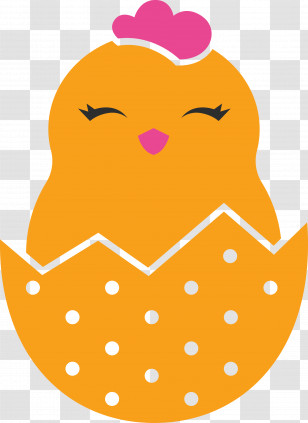 Chick In Eggshell Easter Day Adorable Chick Transparent PNG
