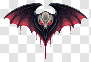 Vampire - Bat With Red Wings Illustration Transparent PNG