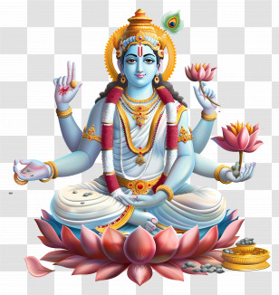 Apara Ekadashi - Illustration Of Hindu Deity With Vibrant Colors Transparent PNG