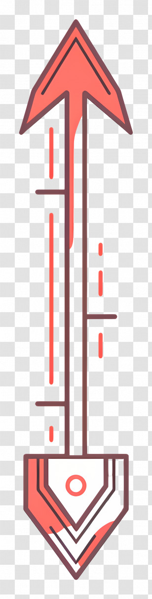 Fancy Arrow Symbol - Red Upward Arrow Transparent PNG