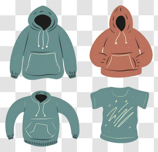 Clothing - Casual Hoodies And T-shirt Collection Transparent PNG