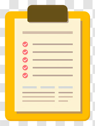 Icon - Clipboard With Checklist Transparent PNG
