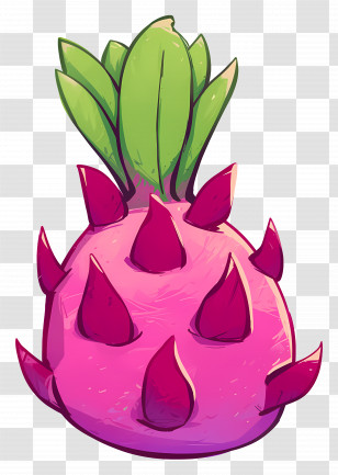 Dragon Fruit - Vivid Pink Dragonfruit Illustration Transparent PNG