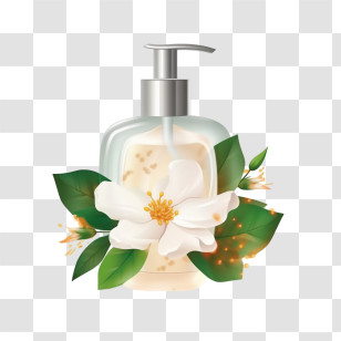 Liquid Soap
 - Liquid Soap With White Flowers Transparent PNG