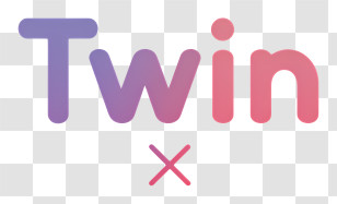 Twin Logo - Twin Pastel Gradient Logo Transparent PNG