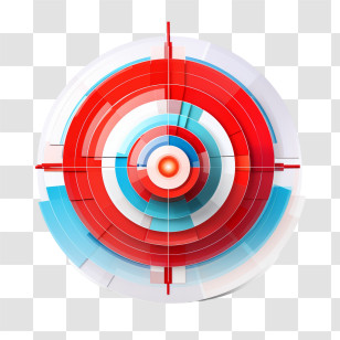Target - Red And Blue Target With Dart Transparent PNG
