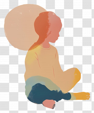 Child - Sitting Child Silhouette Transparent PNG