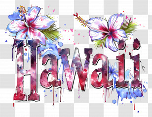 Hawaii - Hawaii Floral Illustration Transparent PNG