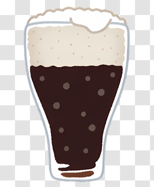 Beer - Dark Beer In A Glass Transparent PNG