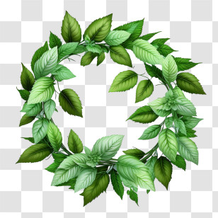 Mint Leaves
 - Wreath Of Green Leaves Illustration Transparent PNG