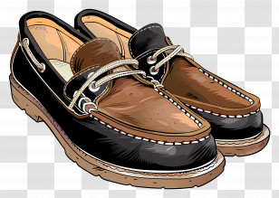 Boat Shoes - Brown And Black Casual Shoes Transparent PNG