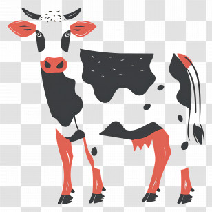 Cow - Farm Cow Illustration Transparent PNG