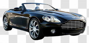 Black Convertible Car - Shiny Orange Sports Car Transparent PNG