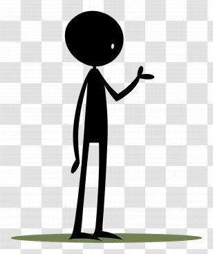 Stick Figure - Minimalist Stick Figure Silhouette Transparent PNG