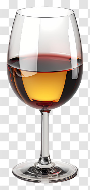Red Wine - Glass Of Amber Wine Transparent PNG