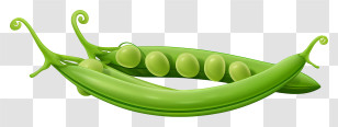 Pea Pods - Fresh Green Peas In A Pod Transparent PNG