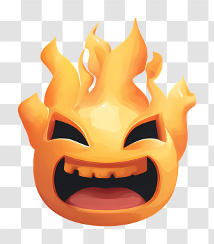 Fire - Flaming Angry Emoji Transparent PNG