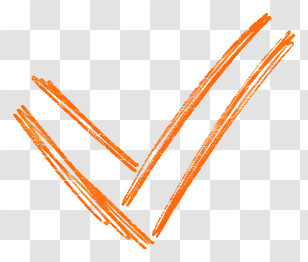 Orange Check Mark - Orange Check Mark Symbol Transparent PNG