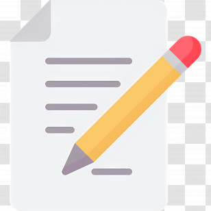 Letter Writing - Paper And Pencil Illustration For Writing Concept Transparent PNG