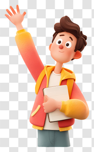 Student Answering Question In Class - Student Eagerly Raising Hand Transparent PNG