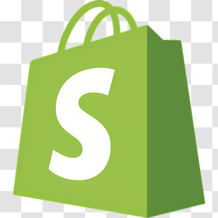Shopify Logo - Green Shopping Bag Logo For E-Commerce Transparent PNG