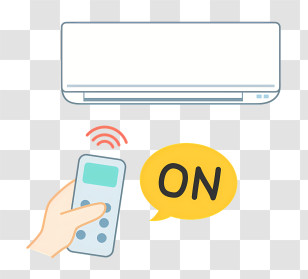 Air Conditioner - Remote Control Activating Air Conditioner Transparent PNG