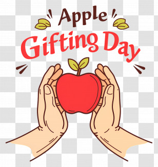 Apple Gifting Day - Apple Gifting Day Celebration Logo Transparent PNG