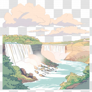 Niagara Falls - Waterfall Scenery Transparent PNG