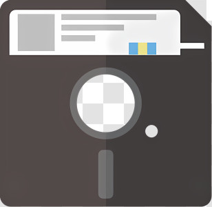 Icon - Retro Floppy Disk Icon Transparent PNG