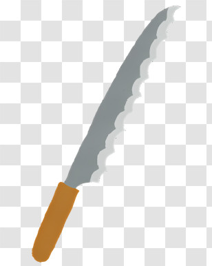 Life - Serrated Bread Knife Illustration Transparent PNG