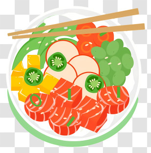 Thai Food - Fresh Vegetable Salad Bowl Transparent PNG