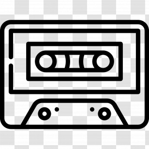 Cassette - Retro Cassette Tape Graphic Transparent PNG