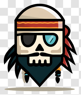 Pirate Symbol - Pirate Skull Cartoon Transparent PNG