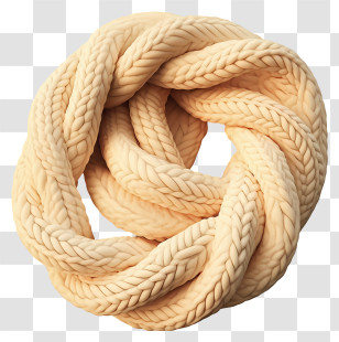 Wool Scarf Knit - Chunky Beige Knitted Knot Transparent PNG