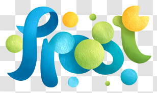 Frost Logo - Playful Blue-Green Wordmark Transparent PNG