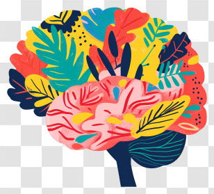 Brain Mind - Colorful Brain Artwork For Creativity Transparent PNG