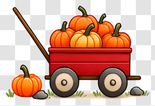 Pumpkin Wagon - Pumpkin Wagon In Mud Transparent PNG