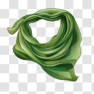Scarf Day - Stylish Green Scarf Transparent PNG