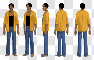 Bombay Rose - Casual Man In Yellow Shirt And Jeans Transparent PNG