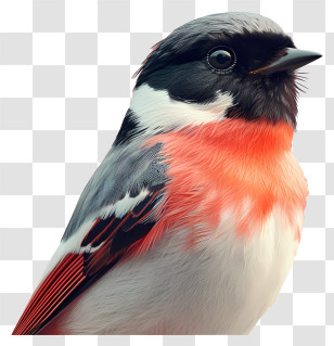 Bird - Bird With Vibrant Orange And Black Plumage Transparent PNG